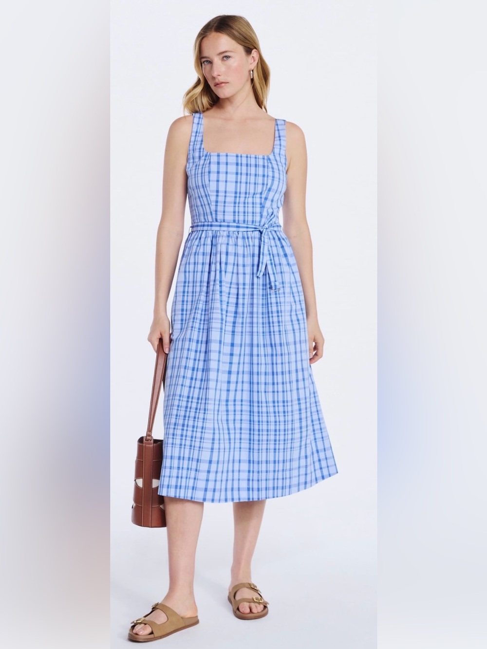 Blue Plaid Summer dress  NWT